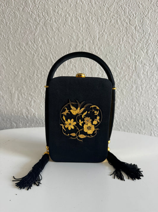 Vintage Carry-All Clutch with Fringe